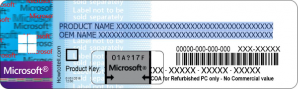 Windows 10 Aufkleber This Is Not A Coa Embedded COA and Licence Sticker Types - Avnet Embedded
